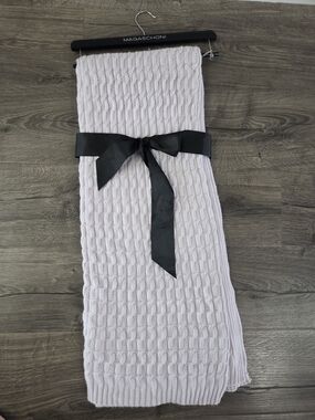 MAGASCHONI Home Viscose Blend Lavender Throw - NEW